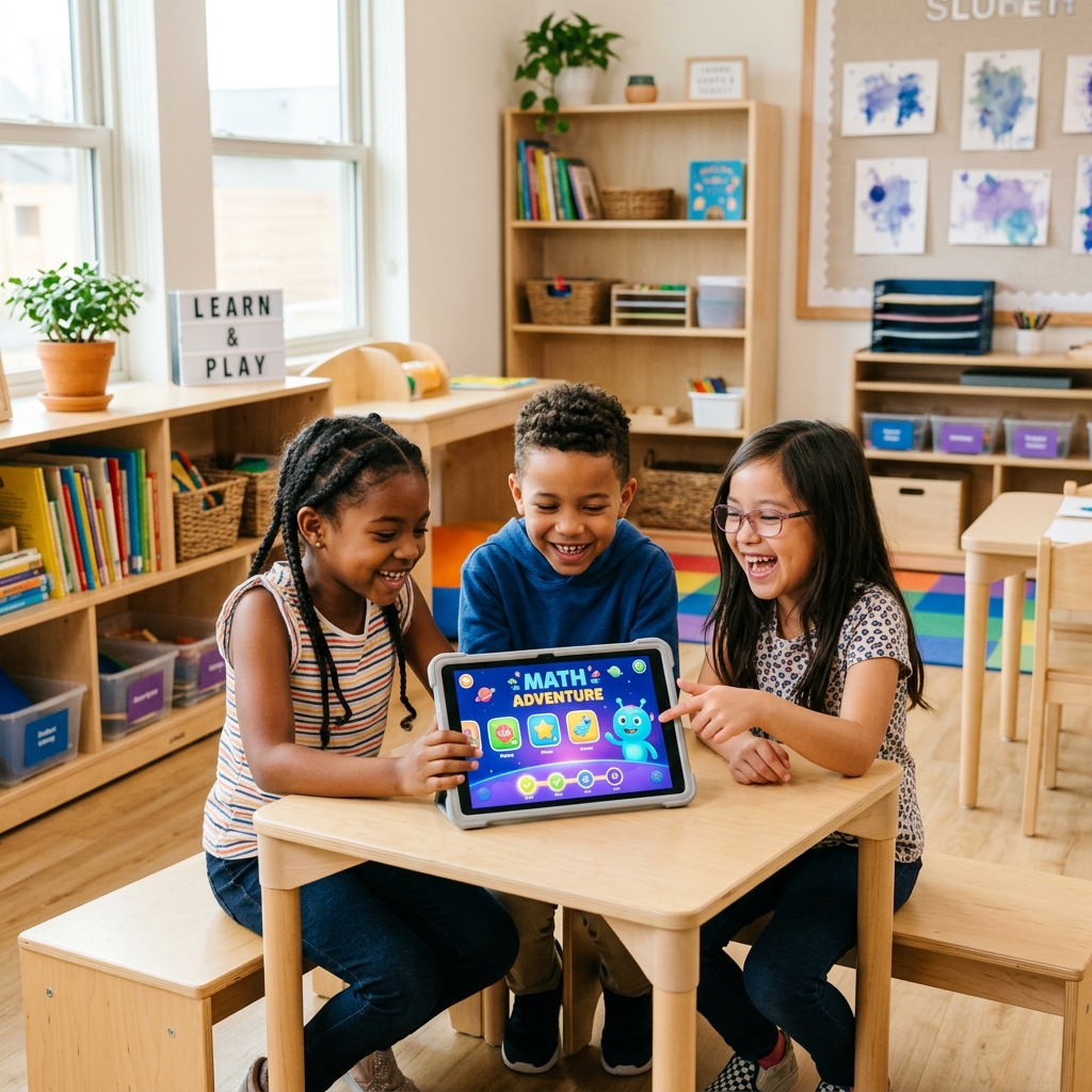 Boldog gyerekek tanulnak a Sulify appal